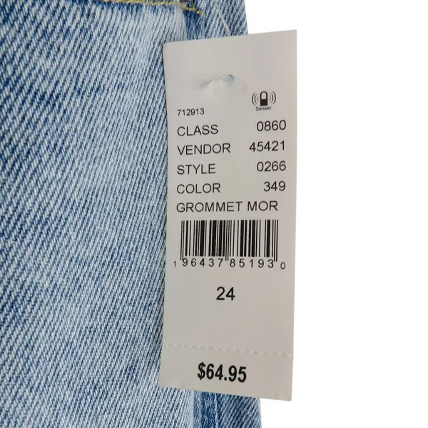 Pacsun Pacsun Low Rise Wide Leg Jeans Light Wash Silver Chain Belt Size 24 Baggy - Image 11