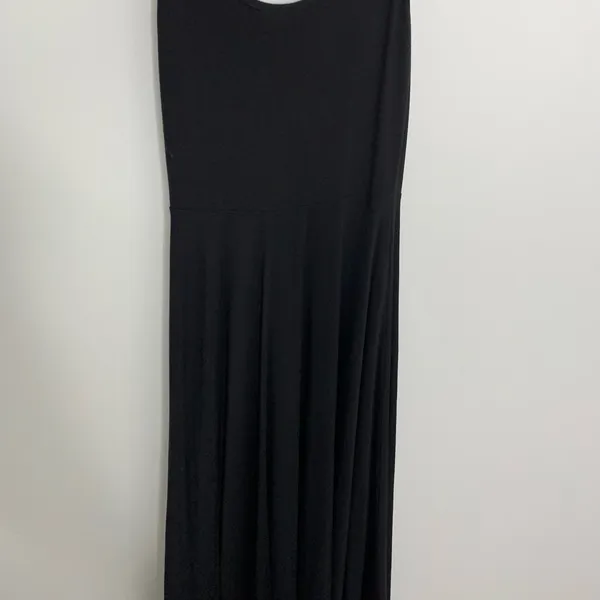 Reformation A-Line Fitted Scoop Neck Midi Length Dress Womens Small Black - Image 8