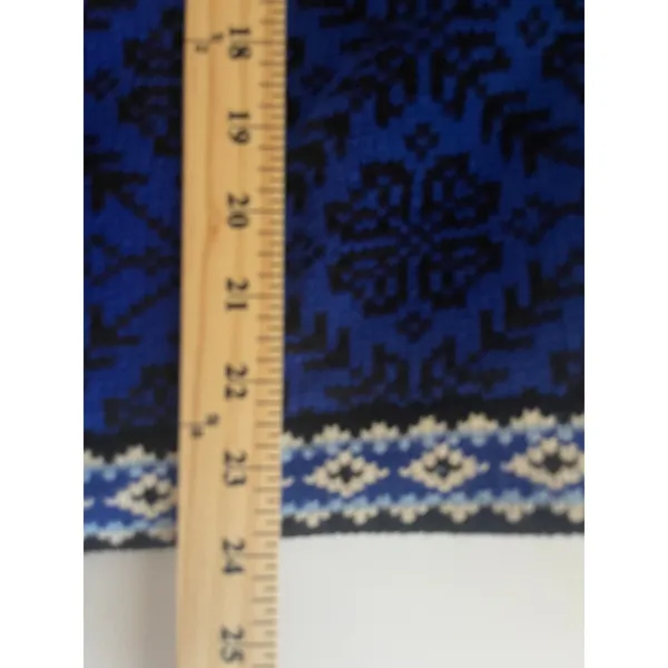 L.L. Bean Vintage Women's Medium‎ Fair Isle Winter Blue Knit Sweater Winter - Image 8