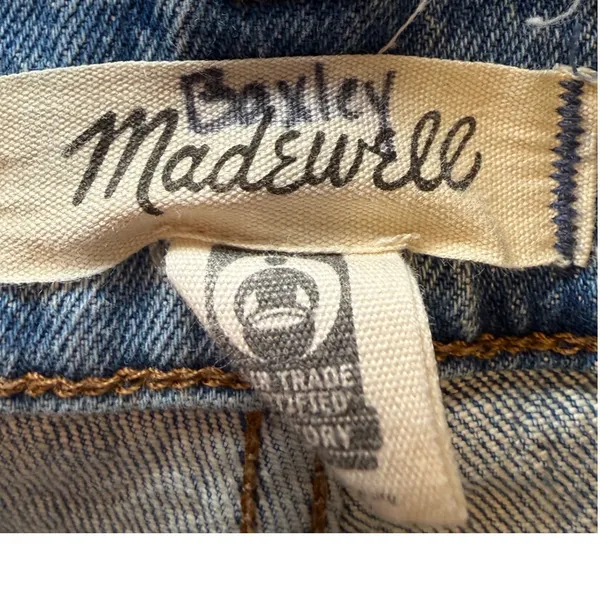 Madewell The Perfect Vintage Wide-Leg Jean 26P Blue High Rise Denim Pants - Image 3
