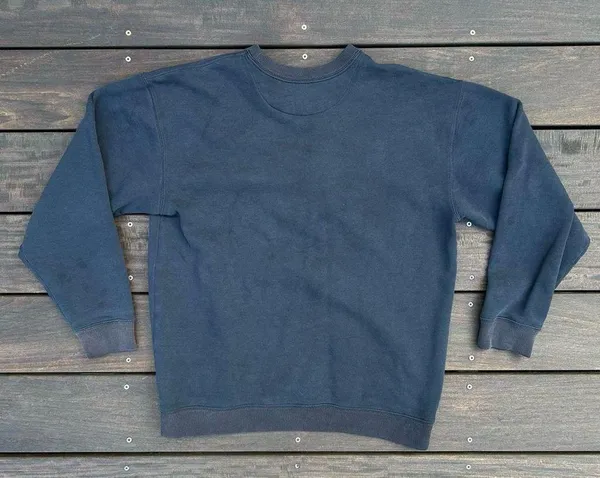 Navy blue Vintage 90s Timber Wolf Country Embroidered Croft & Barrow Sweatshirt - Image 5