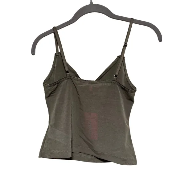 Edikted Green Sheer Mesh Camisole Tank Top XS - Image 6