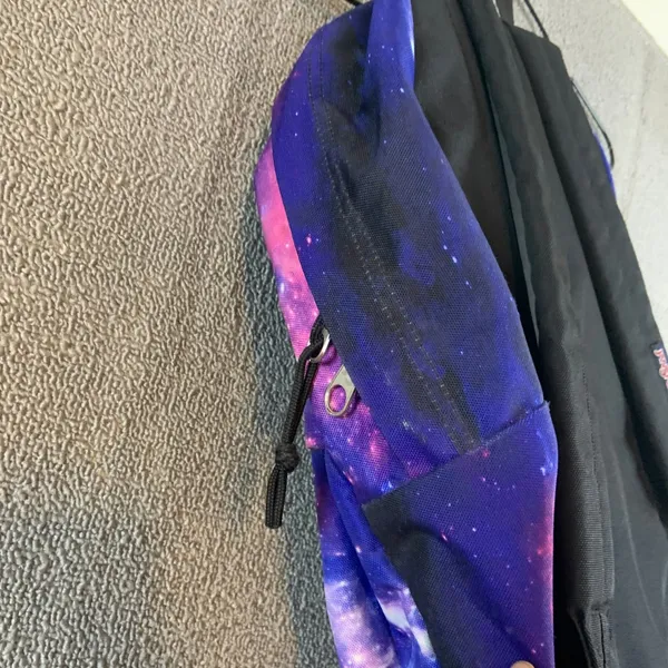 JanSport SuperBreak Backpack Unisex Large Purple Galaxy Nebula Print - Image 8