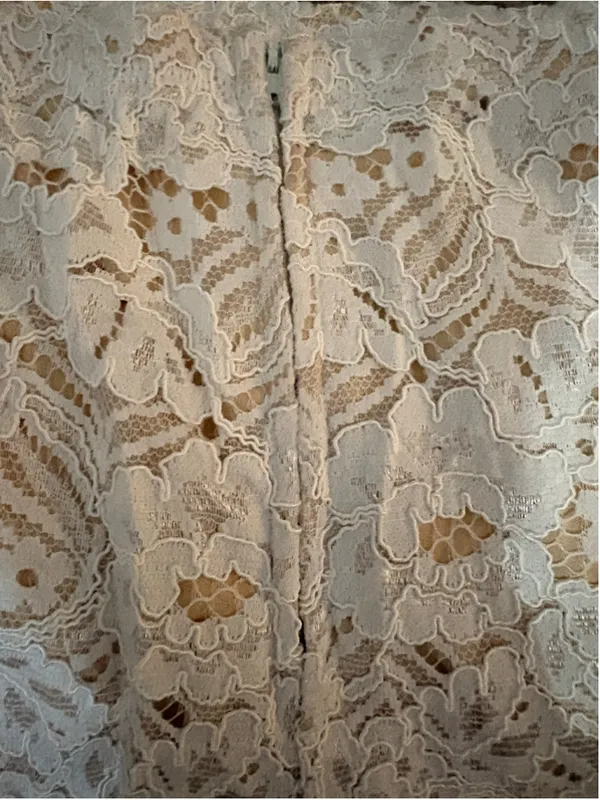 Crystal Doll White Floral Lace Slit Maxi Skirt Size 9 NWT - Image 7