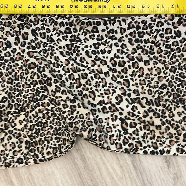 Urban Outfitters Leopard Print Elastic Waist Zip Front Straight Leg Pants XS - Image 15