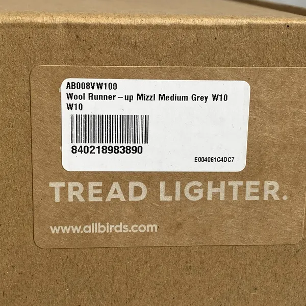 NWB‎ Allbirds Women's Wool Runner-Up Mizzle in Medium Gray - Image 9