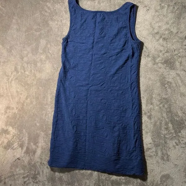 Horny Toad Samba Wave Tank Dress Medium Blue Organic Cotton Tencel Sleeveless #1 - Image 9