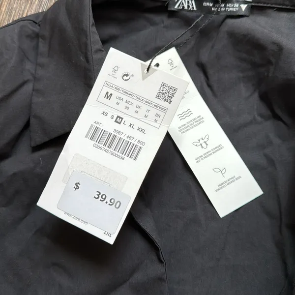 Zara Black Crop Top - Image 4