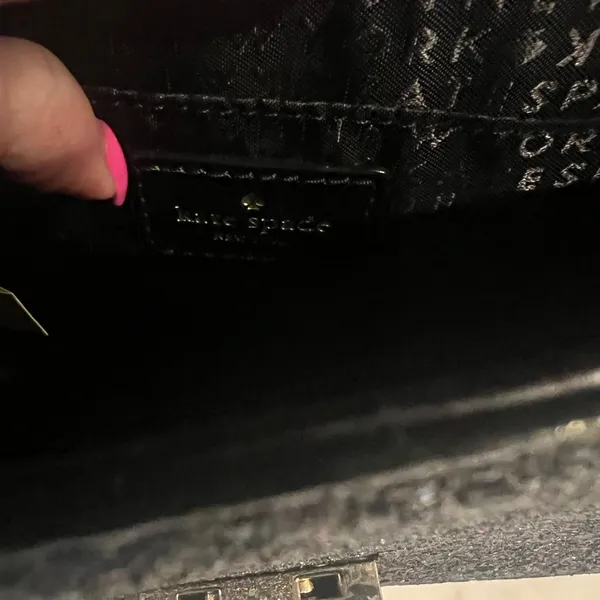 Kate Spade Sunset Lane Eden in Black Glitter Crossbody Purse $249 - Image 8