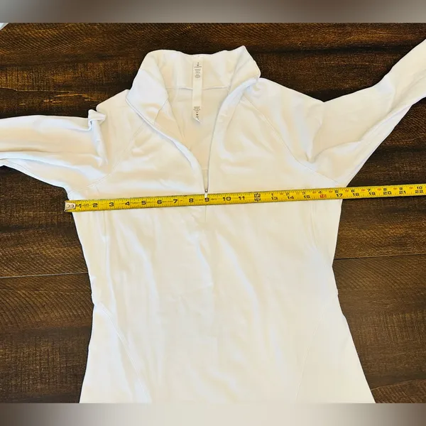 Lululemon White Long Sleeve Quarter Zip Pullover Size 8 - Image 6