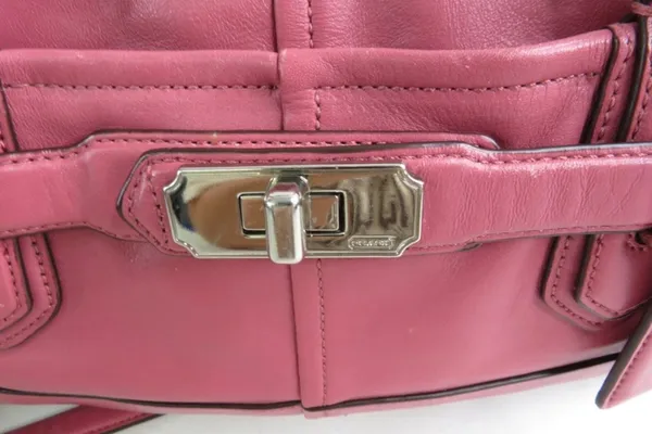 Coach Chelsea Reese Convertible Satchel 17803 Pink Leather Shoulder Bag Purse - Image 2
