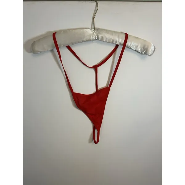 Women’s 3XL Red Floral Embroidered Sheer Mesh Babydoll Lingerie & Matching Thong - Image 8
