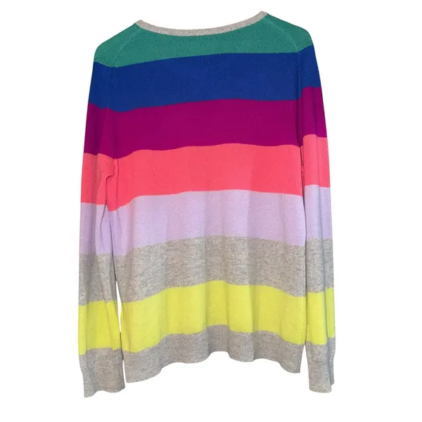 Charter‎ Club Cashmere Rainbow Sweater Women's Large Lightweight Soft Beach Cozy - Image 4
