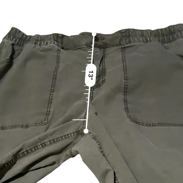 Ava & Viv Utility Ankle Pants Womens 18W Olive‎ Green High Rise Elastic Waist - Image 7