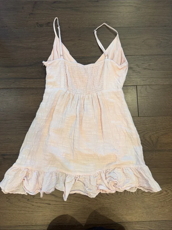PacSun Lottie Moss Pastel Pink Ruffle Wrap Mini Dress - Size XS - C33-083 - Image 7