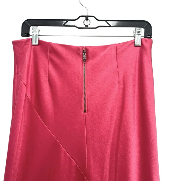 Alice + Olivia Rosa Slip Skirt Pink Asymmetric Feminine Satin Women's Size 10 - Image 10