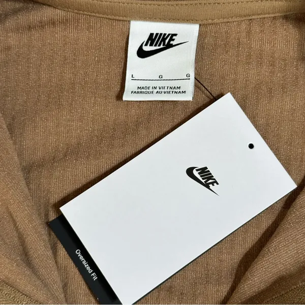 Nike Woman’s Rib Velour Quarter Zip Crop Pullover - Image 12