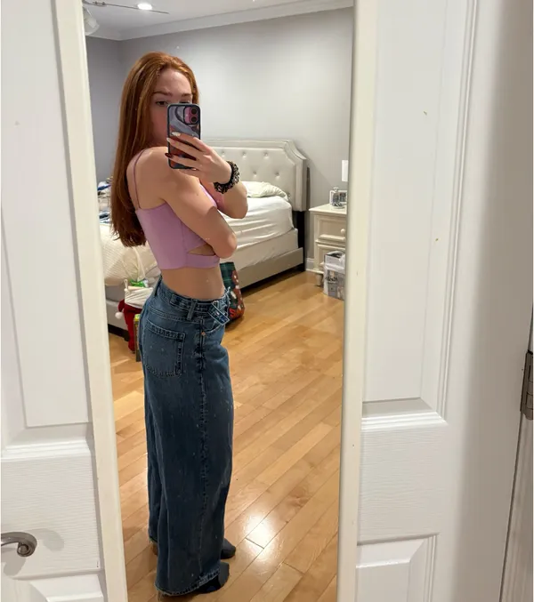 Purple Tank Top with Cut Out - Image 2