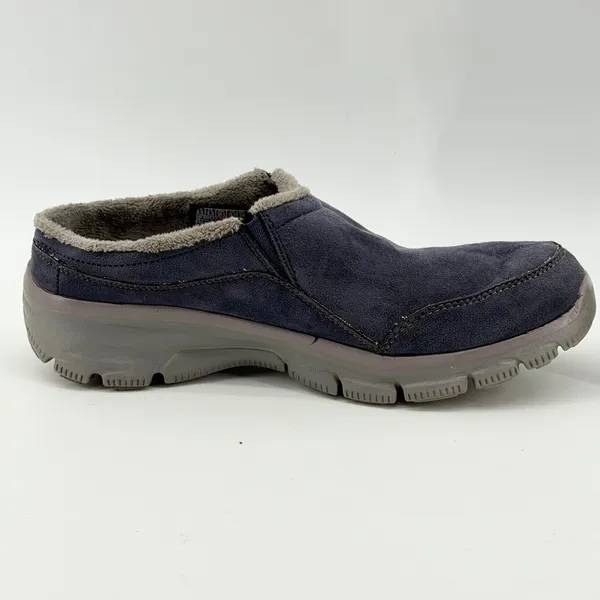 Skechers Relaxed Fit Navy Blue Faux Fur Lined Mules SN 49532 Womens 8.5 - Image 6