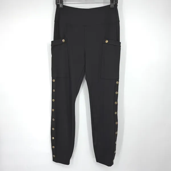 Halara Cargo Work Pants Black M Stretch High Rise NWT Office Travel - Image 2