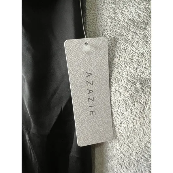 Azazie Allettie Stretch Black Mermaid Satin Dress Bridesmaid Dress New A16 - Image 8