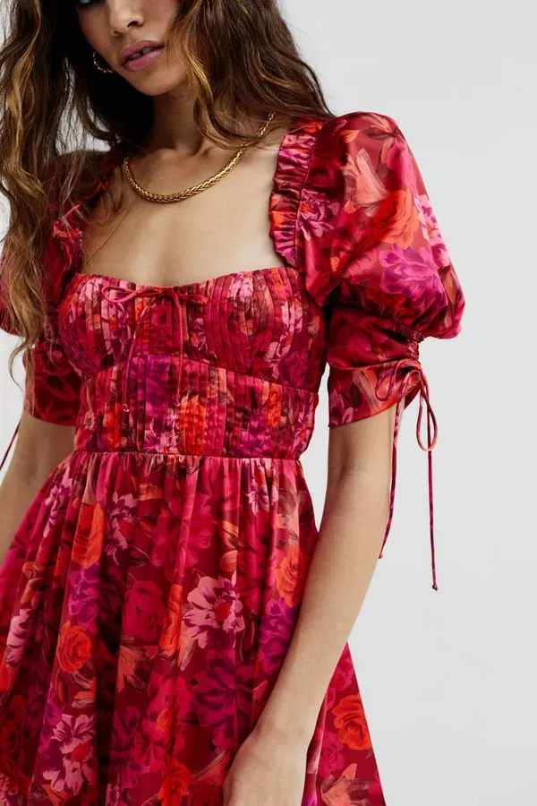 For Love & Lemons Mini Dress Floral - Image 3