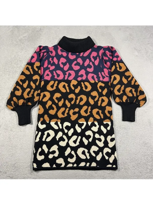 FARM Rio Mixed Leopard Sweater Dress - Image 5