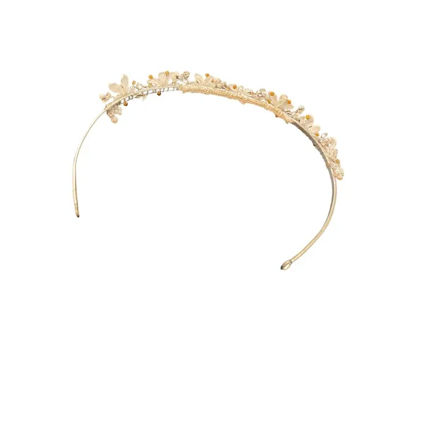 David’s Bridal Ladies Tiara Collection white beads and floral tiara - Image 6