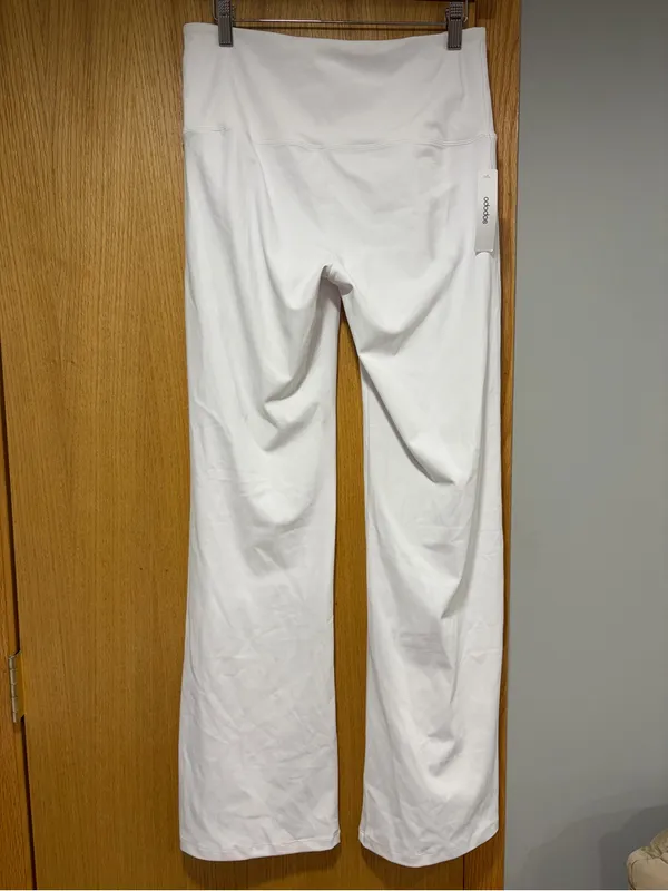 Ododos White Straight Leg Yoga Pants - Size Large - Image 2