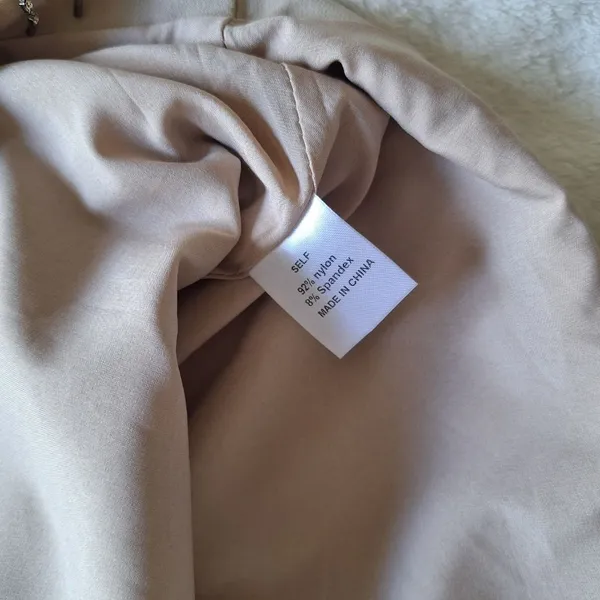 NWT Heiress Beverly Hills Seasonless Diamante Trim Mini Dress XS Beige Nude - Image 11