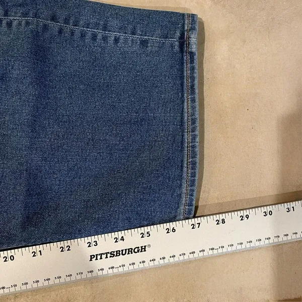 American Eagle Mom Jeans Women's Size 18 Blue Medium Wash‎ High Rise Stretch - Image 8