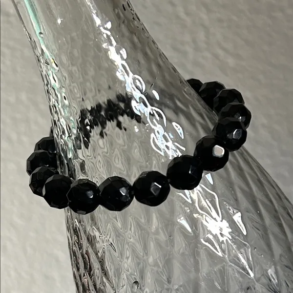 Set of 9 Chic Multi-Color Aurora Borealis Faceted Beaded Stretch Bracelets - Image 8
