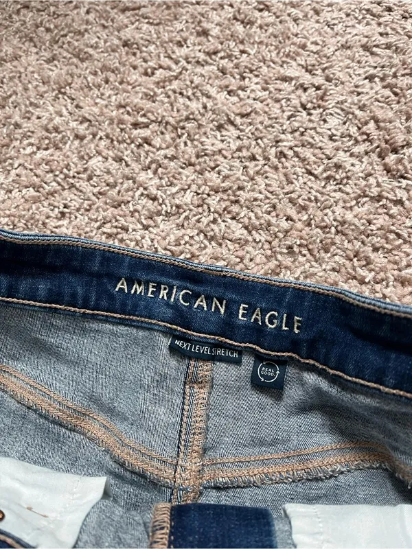 American Eagle High Rise Denim Shorts - Image 4