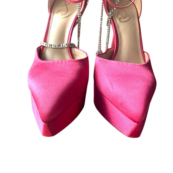 SAM EDELMAN Andie Platform‎ Crystal Heels Pink 9.5 - Image 4