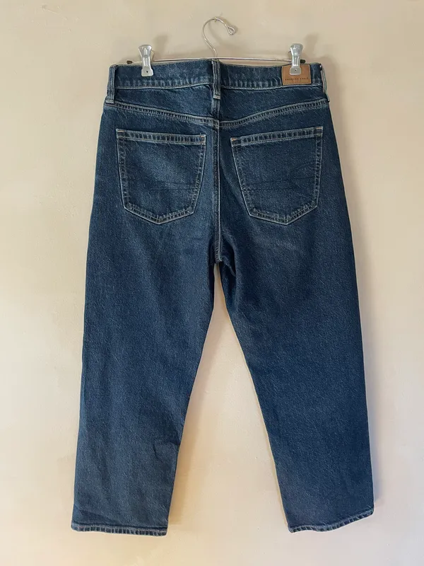 American Eagle Outfitters Super High Waisted Ankle Straight Jeans - Image 4