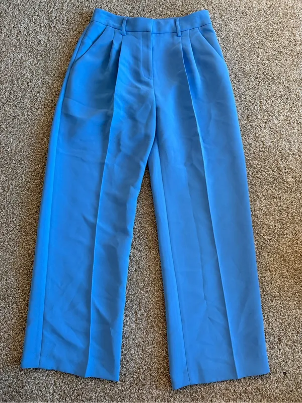 Gianni Bini tailored wide-leg trousers vibrant cornflower blue Business Casual 6 - Image 2
