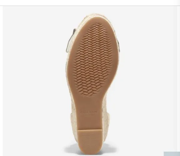 Cole Haan Gold Cream Tan Cloudfeel Hampton Wedge Platform Lace Up Sandal - Image 7