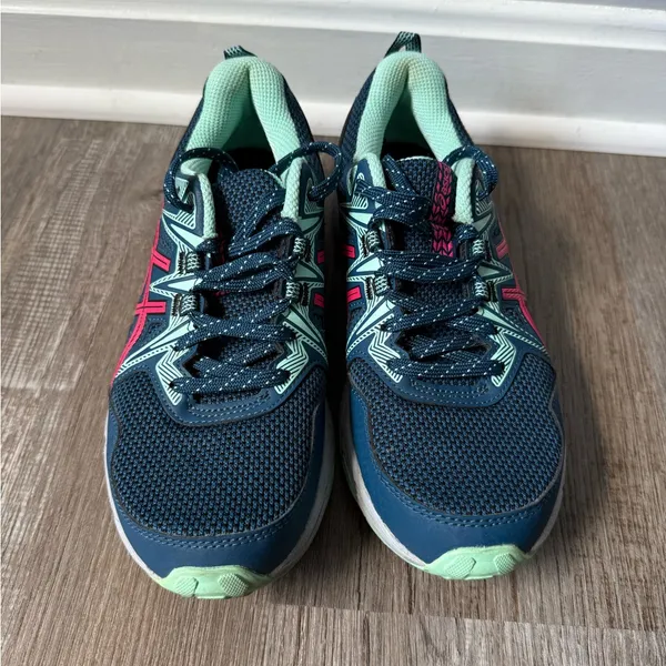 ASICS Sneakers Gel Venture 8 Hiking Running Trail Shoes Mint Blue Green Pink 6.5 - Image 2