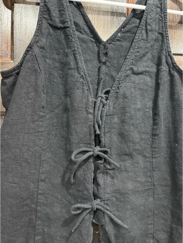 A New Day Linen tie v-neck tank - Image 3