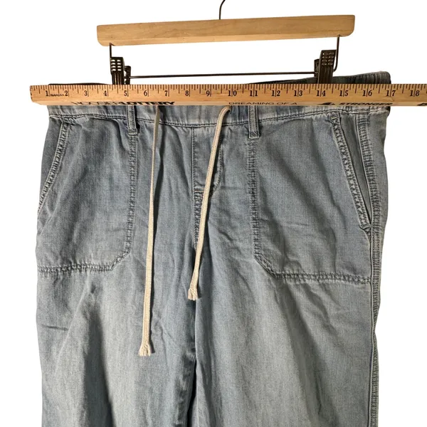 Torrid Feel The Fit Chambray Wide Leg Pull On Pants Drawstring Women 00 10 12 XL - Image 5
