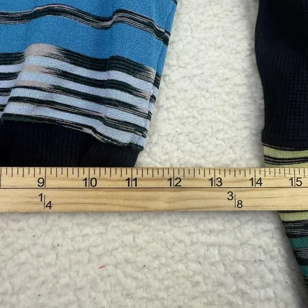 Free‎ People FP Movement Sweater Womens XS Striped Thermal Cropped Thumbholes - Image 8