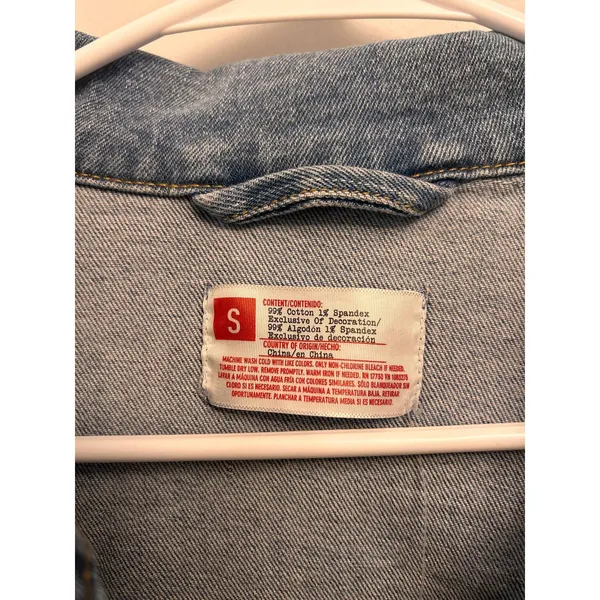 Stonewall Riots LBGTQ Rainbow Pride Denim Trucker Jean Jacket Small Unisex - Image 5