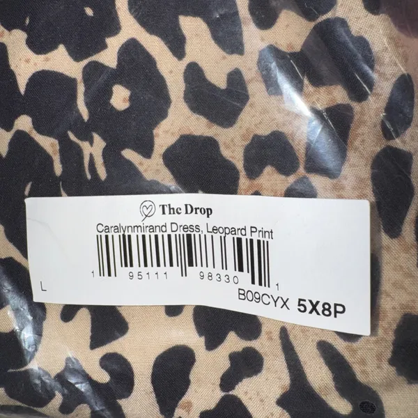 The Drop @Caralynmirand Leopard Print Tiered‎ V Neck Dress L - Image 7