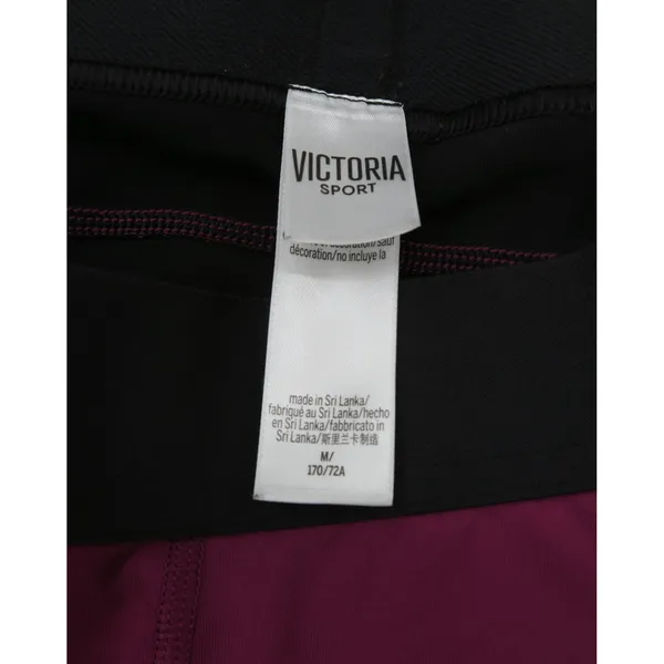 Victoria Sport Womens Purple Black Colorblock Athletic Gym Shorts‎ Size M - Image 3