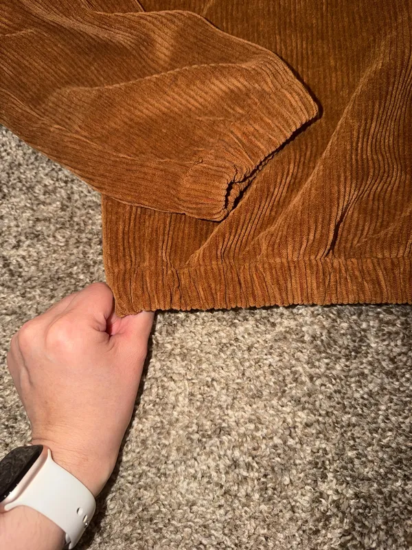Corduroy Hooded Zip Jacket Size Medium - Image 4