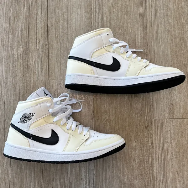 Womens Nike BQ6472-121 Jordan 1 Mid Coconut Milk Sneakers - 10 - Image 4