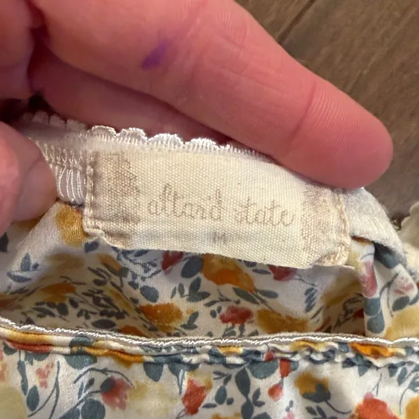 Altr’d State Yellow Floral Mini Skirt Medium - C27-037 - Image 2