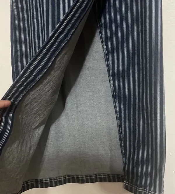 Urban Outfitters BGD Denim Pinstriped Pencil Skirt Size Medium - Image 4
