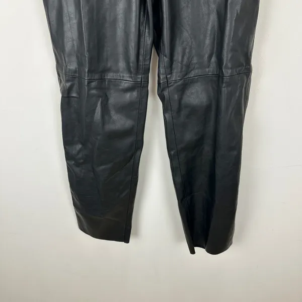 Lulus Open Minded Black Vegan Leather Pants High Waist Tapered Small NWT - Image 12