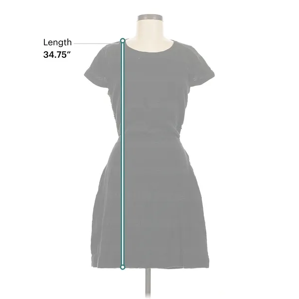 Free People Black Linen Open Back Tie Back Fit & Flare Mini Dress Size M - Image 5